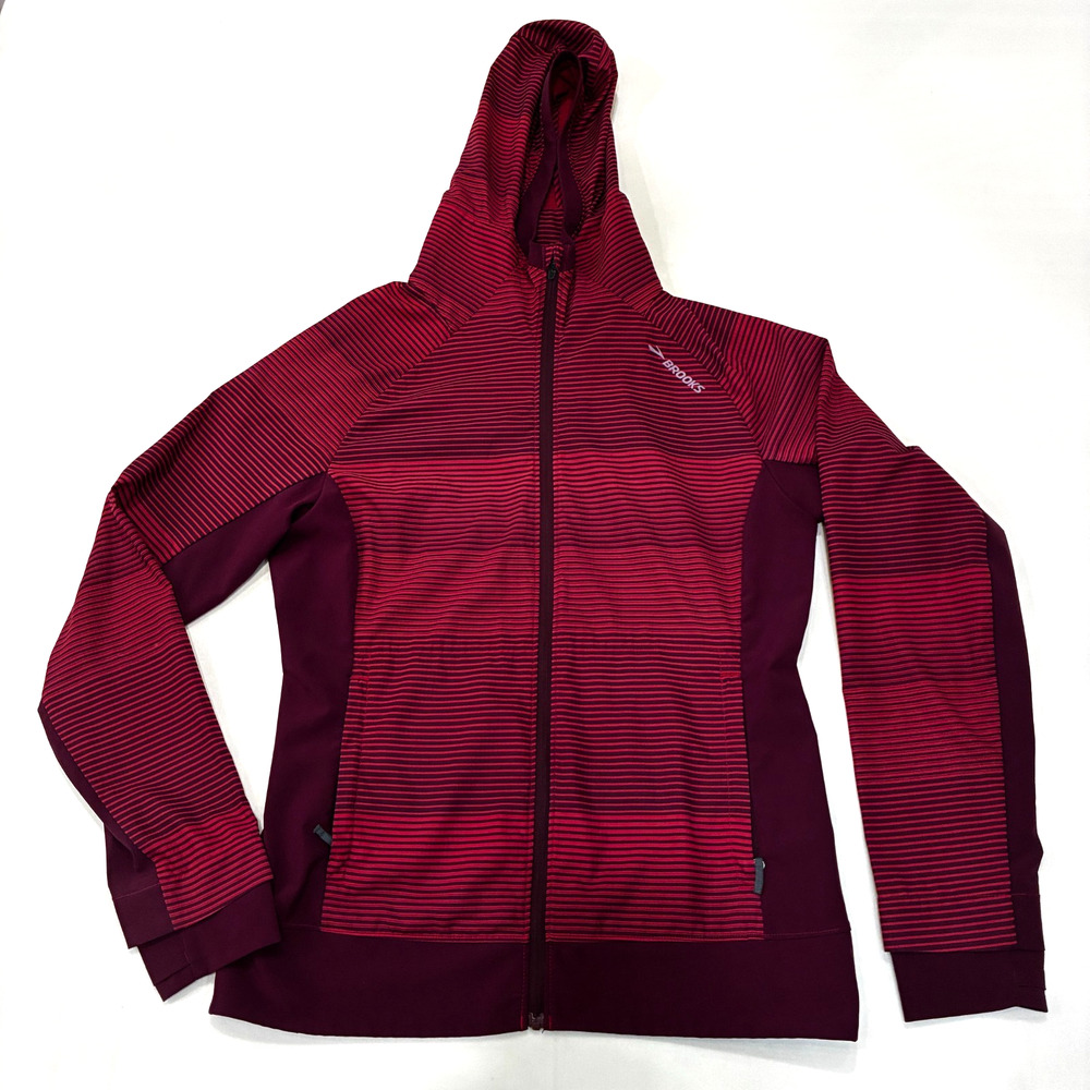 Brooks Women's Running Jacket Size S Colors Red & Burgundy